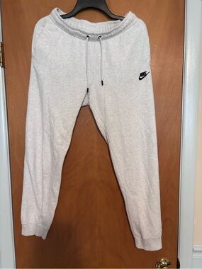 Nike Light Gray Sweatpants with Black Swoosh